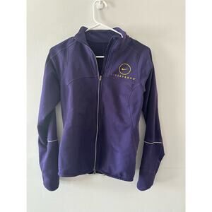Nike Livestrong Jacket Women's XS Purple Full Zip Dri Fit Activewear Athleisure